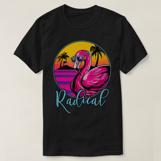 Pink Flamingo Bird T-Shirt (Design vorne)