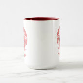 Pink Flamingo Bird Tasse (Zentrum)