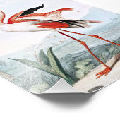Pink Flamingo Bird Vintage Kunst Fotodruck (Ecke)