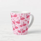 Pink Flamingo Bird Wasserfarbe Pink Design Milchtasse (Rechte Ecke)