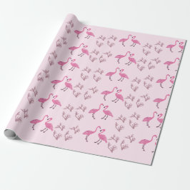 Pink Flamingo Birds Pattern Geschenkpapier