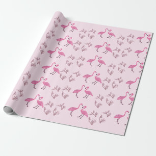 Pink Flamingo Birds Pattern Geschenkpapier