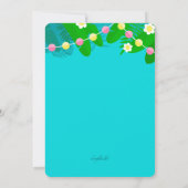 Pink Flamingo Birthday Einladung (Rückseite)