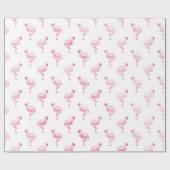 Pink Flamingo Birthday Party Pattern Geschenkpapier (Flach)