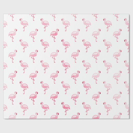 Pink Flamingo Birthday Party Pattern Geschenkpapier (Flach)
