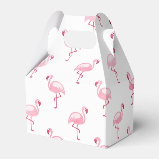 Pink Flamingo Birthday Party Pattern Geschenkschachtel (Rückseite)