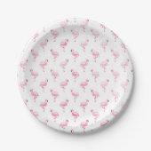 Pink Flamingo Birthday Party Pattern Pappteller (Vorderseite)
