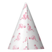 Pink Flamingo Birthday Party Pattern Partyhütchen (Rückseite)