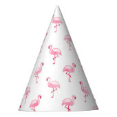 Pink Flamingo Birthday Party Pattern Partyhütchen (Vorderseite)