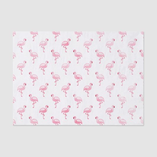 Pink Flamingo Birthday Party Pattern Seidenpapier (Vorderseite)