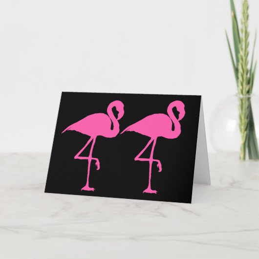 PINK FLAMINGO BLANK INNENKARTE KARTE (Vorderseite)
