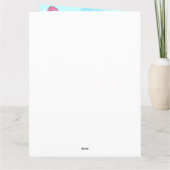 Pink Flamingo Blue Sailboat Preppy Karte (Rückseite)