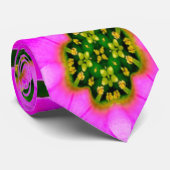 Pink Flamingo Blume Muster Krawatte (Gerollt)