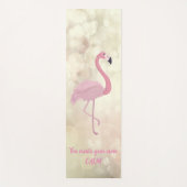 Pink Flamingo, Bokeh - Motivierend Botschaft Yogamatte (Vorderseite)