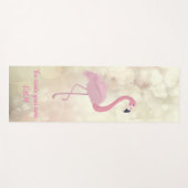 Pink Flamingo, Bokeh - Motivierend Botschaft Yogamatte (Vorderseite (Horizontal))