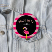 Pink Flamingo Brautparty Bachelorette Schaltfläche Button (Beispiel)