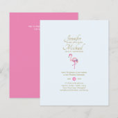 Pink Flamingo Brautparty per Post oder Hochzeit (Vorne/Hinten)