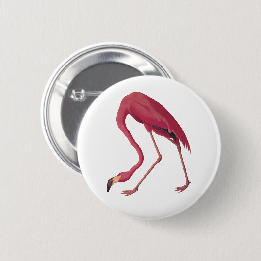 Pink Flamingo Button (Vorne & Hinten)