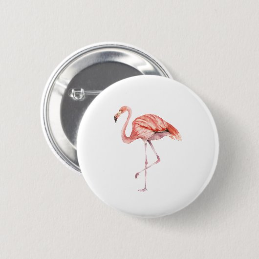 Pink Flamingo Button (Vorne & Hinten)