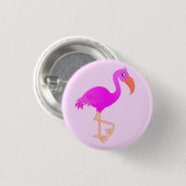 Pink Flamingo Button (Vorne & Hinten)