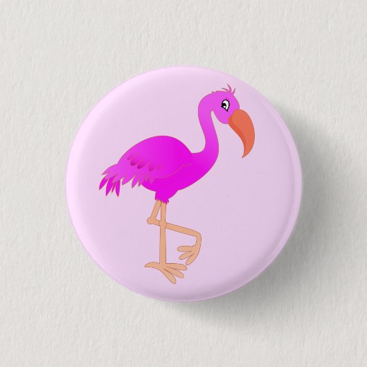 Pink Flamingo Button (Vorderseite)