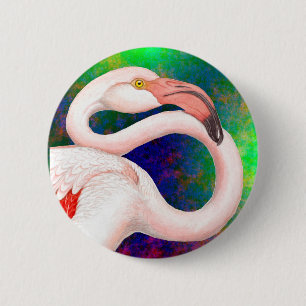 Pink Flamingo Button