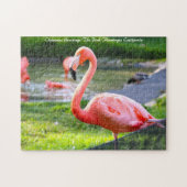 Pink Flamingo California.Weihnachtsgrüße Puzzle (Horizontal)