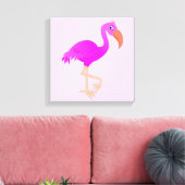 Pink Flamingo Canvas Print - Ihre Farben Leinwanddruck (Insitu (Wohnzimmer))