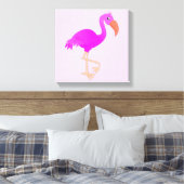 Pink Flamingo Canvas Print - Ihre Farben Leinwanddruck (Insitu (Schlafzimmer))