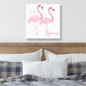 Pink Flamingo Canvas Print Leinwanddruck (Insitu (Schlafzimmer))