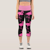 PINK FLAMINGO CAPRI YOGA LEGGINGS PANS (Vorderseite)