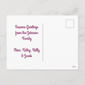 Pink Flamingo Cat & Frosch Tropische Weihnachten (Rückseite)