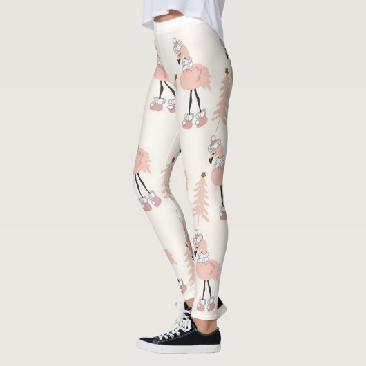 Pink Flamingo Christmas Leggings (Links)
