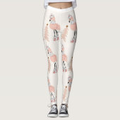 Pink Flamingo Christmas Leggings (Vorderseite)