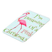 Pink Flamingo Christmas Magnet (Linke Seite)