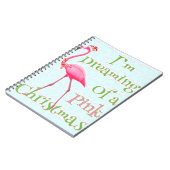 Pink Flamingo Christmas Notizblock (Linke Seite)