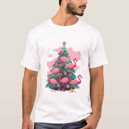 PINK FLAMINGO CHRISTMAS TREM T-Shirt