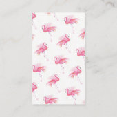 Pink Flamingo Coastal Mommy Card Visitenkarte (Rückseite)