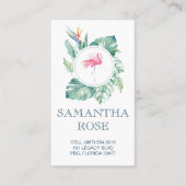 Pink Flamingo Coastal Mommy Card Visitenkarte (Vorderseite)