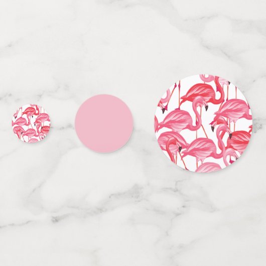 Pink Flamingo Confetti mit passendem Tableware Konfetti (Rückseiten)