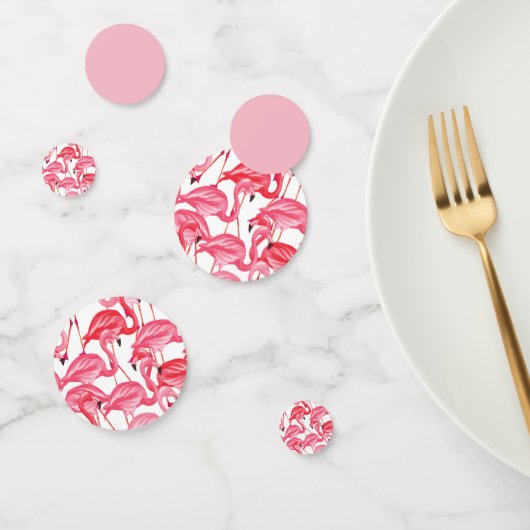 Pink Flamingo Confetti mit passendem Tableware Konfetti (Gruppe)