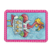 PINK FLAMINGO COOKIES, POLKA DOT MAGNET (Horizontal)