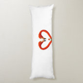 Pink Flamingo Couple auf Weiß Seitenschläferkissen (Rückseite (Vertikal))