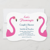 Pink Flamingo Couple's Dusche Einladung (Vorderseite)