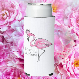 Pink Flamingo Crown Flocking Fabulous Selters Dosenkühler