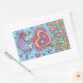 PINK FLAMINGO CUPID Valentine Heart STICKERS Sheet (Umschlag)