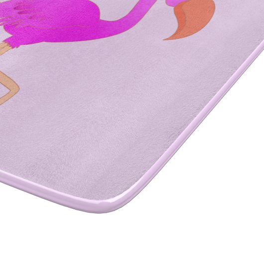 Pink Flamingo Cutting Board - individuell einstell Schneidebrett (Ecke)