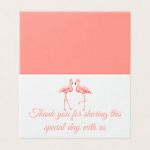 Pink Flamingo Danke für die Tropical Wedding Party (Außenseite Aufgefaltet)