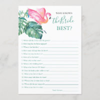 Pink Flamingo, der das beste Spiel der Braut kennt