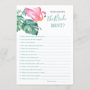 Pink Flamingo, der das beste Spiel der Braut kennt Einladung